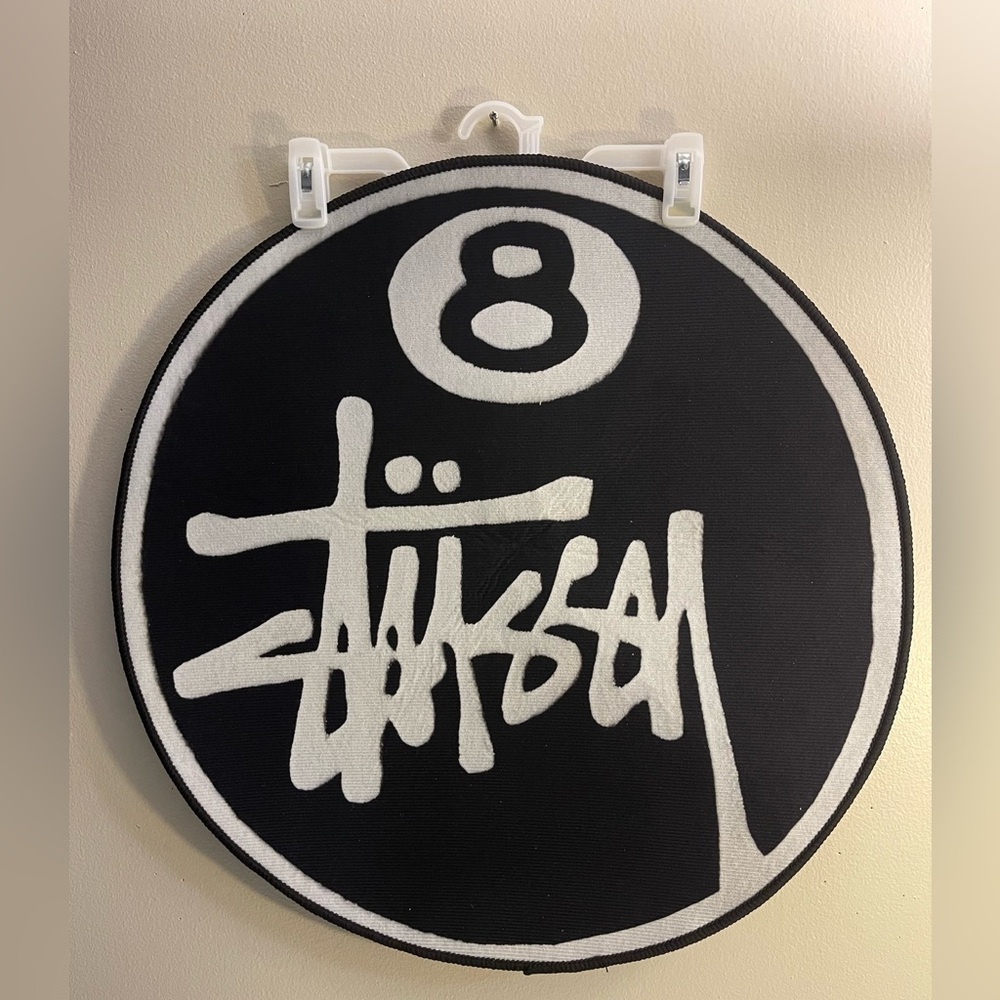 Stussy Monochrome Circle Rug Wall Art